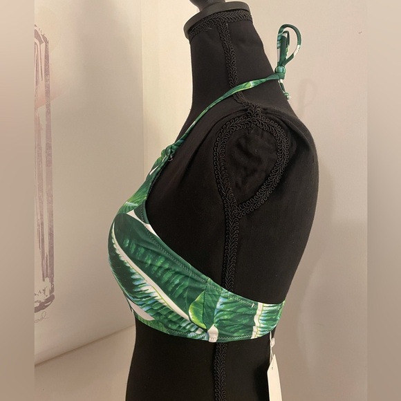 Halter Top Bikini Army Green leaves Size M - Picture 8 of 16